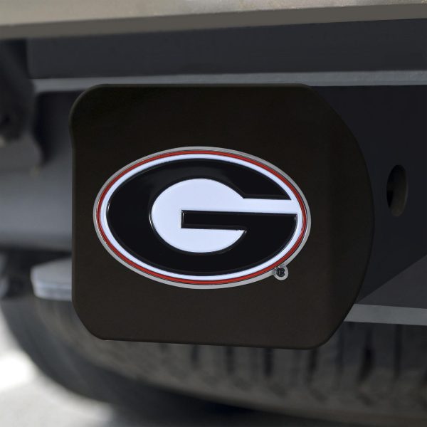 Georgia Bulldogs Hitch Cover Color on Black 3.4 x4  Supply
