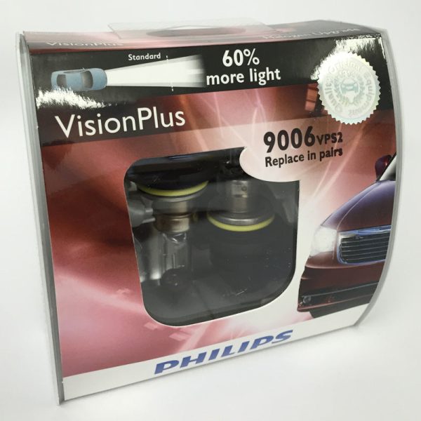 Philips 9006 HB4 - Vision Plus Halogen Low Beam Headlamp 50ft. longer beam -2 Pack Online now